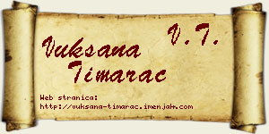 Vuksana Timarac vizit kartica